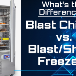 A comparison explaining the differences between a blast chiller, blast freezer, and shock freezer